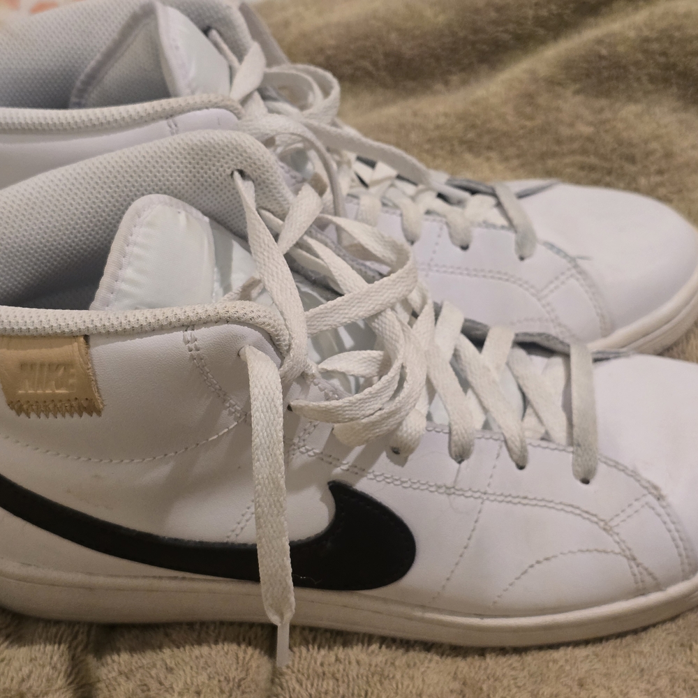 Nike White and Black High-Top Sneakers